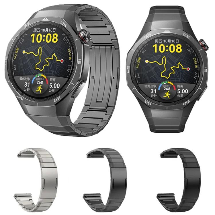 One Bead Bamboo Joint HW Buckle Titanium Alloy Watch Band, For Huawei Watch 4 Pro