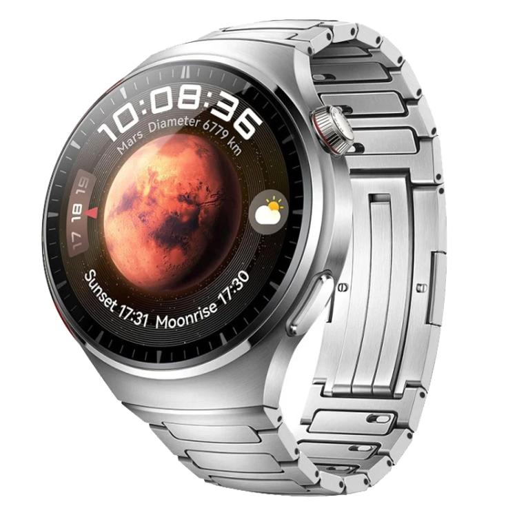Curved I-shaped HW Buckle Titanium Alloy Watch Band, For Huawei Watch 4