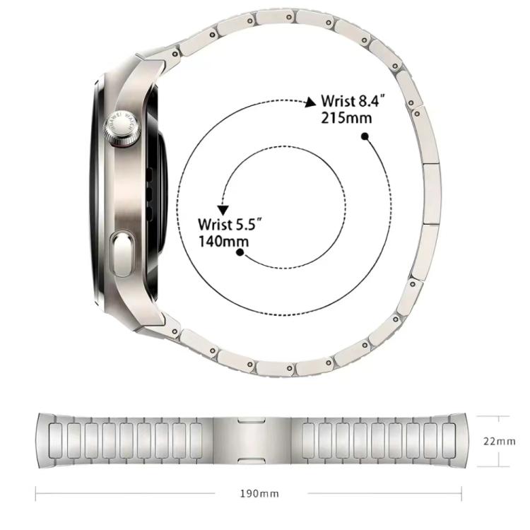 Curved I-shaped HW Buckle Titanium Alloy Watch Band, For Huawei Watch 4