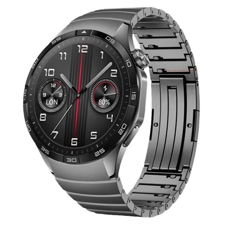 One Bead Bamboo Joint HW Buckle Stainless Steel Watch Band, For Huawei Watch GT 5 46mm, For Huawei Watch GT 4 46mm