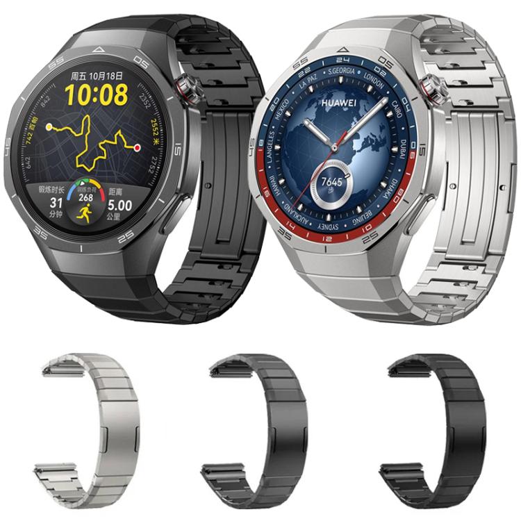 One Bead Bamboo Joint HW Buckle Stainless Steel Watch Band, For Huawei Watch GT 5 46mm, For Huawei Watch GT 4 46mm