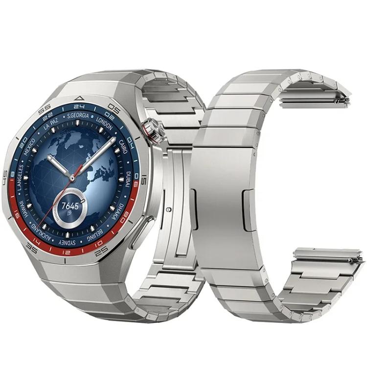 One Bead Bamboo Joint HW Buckle Stainless Steel Watch Band, For Huawei Watch GT 5 46mm, For Huawei Watch GT 4 46mm