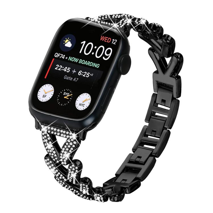 xDfind Small Twist Diamond Metal Watch Band, For Apple Watch 38 / 40 / 41 / S10 42mm 20mm