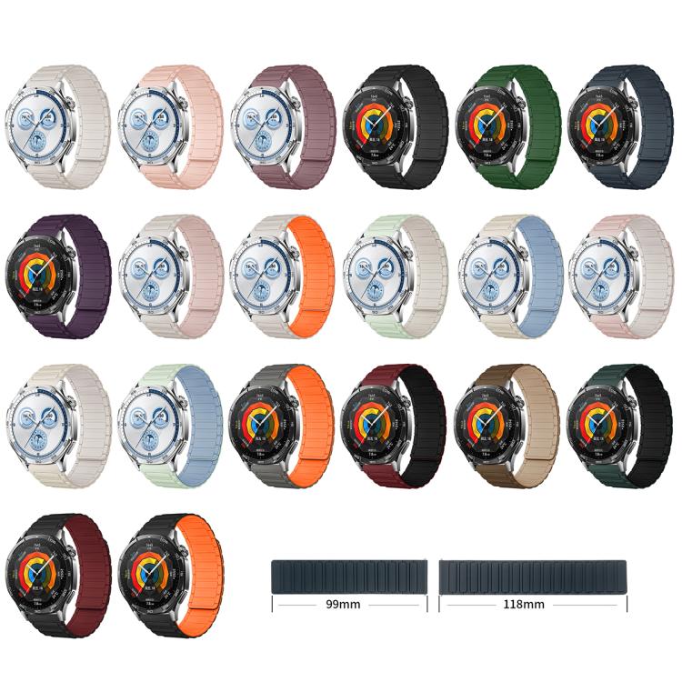Tri-beads Magnetic Silicone Watch Band, 18mm, 20mm