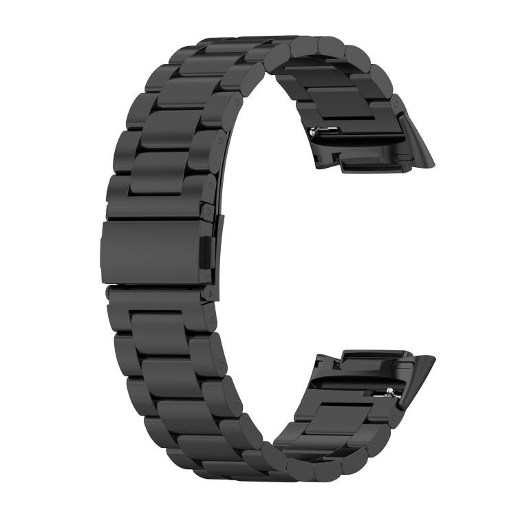 Tri-beads Flat Buckle Titanium Alloy Watch Band, For Fitbit Charge 6 / 5, For Fitbit Versa 4 / 3 / Sense / Sense 2, For Fitbit Charge 4 / 3