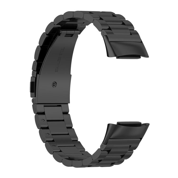 Tri-beads Flat Buckle Titanium Alloy Watch Band, For Fitbit Charge 6 / 5, For Fitbit Versa 4 / 3 / Sense / Sense 2, For Fitbit Charge 4 / 3