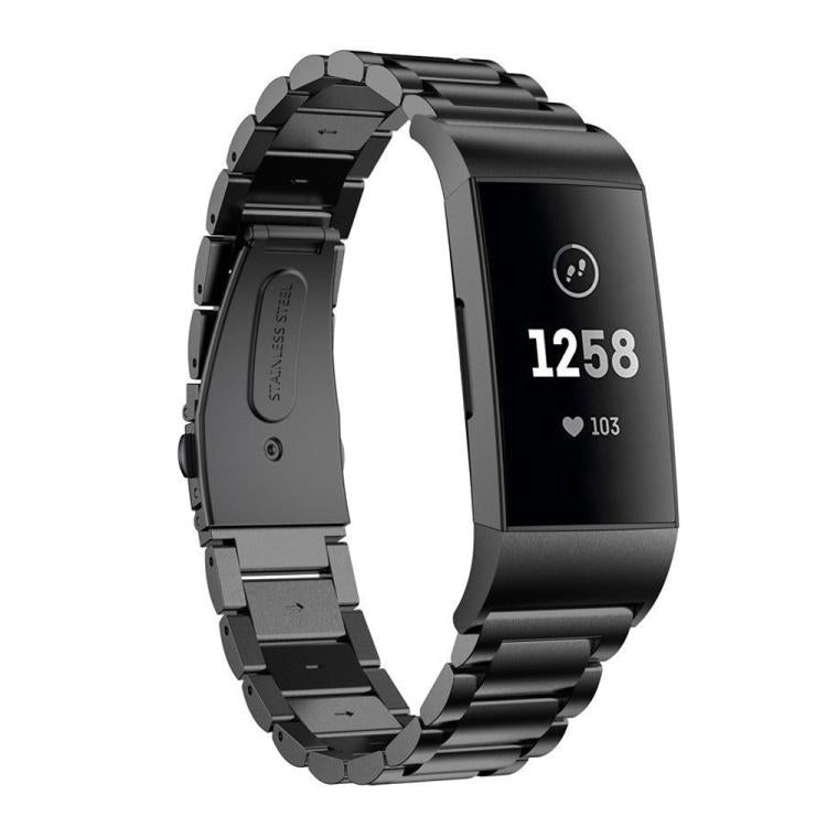 Tri-beads Flat Buckle Titanium Alloy Watch Band, For Fitbit Charge 6 / 5, For Fitbit Versa 4 / 3 / Sense / Sense 2, For Fitbit Charge 4 / 3