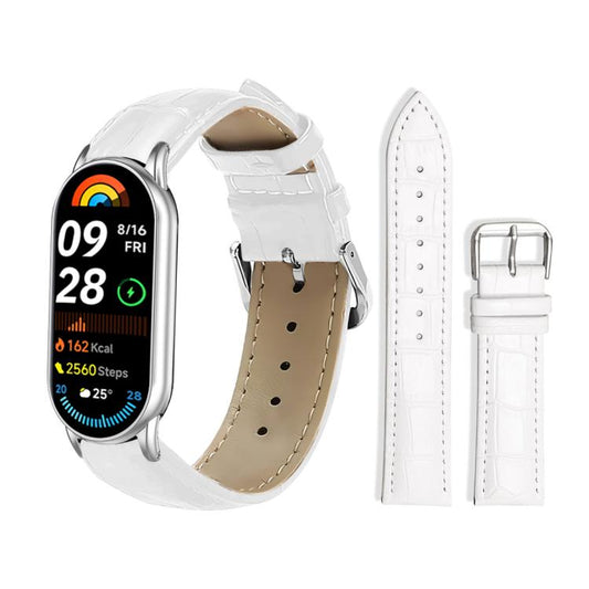 xDfind Bamboo Texture Pin Buckle Leather Watch Band, For Xiaomi Smart Band 11 / 10 / 9 / 8, For Xiaomi Band 10 Pro / 9 Pro / Redmi Watch 6