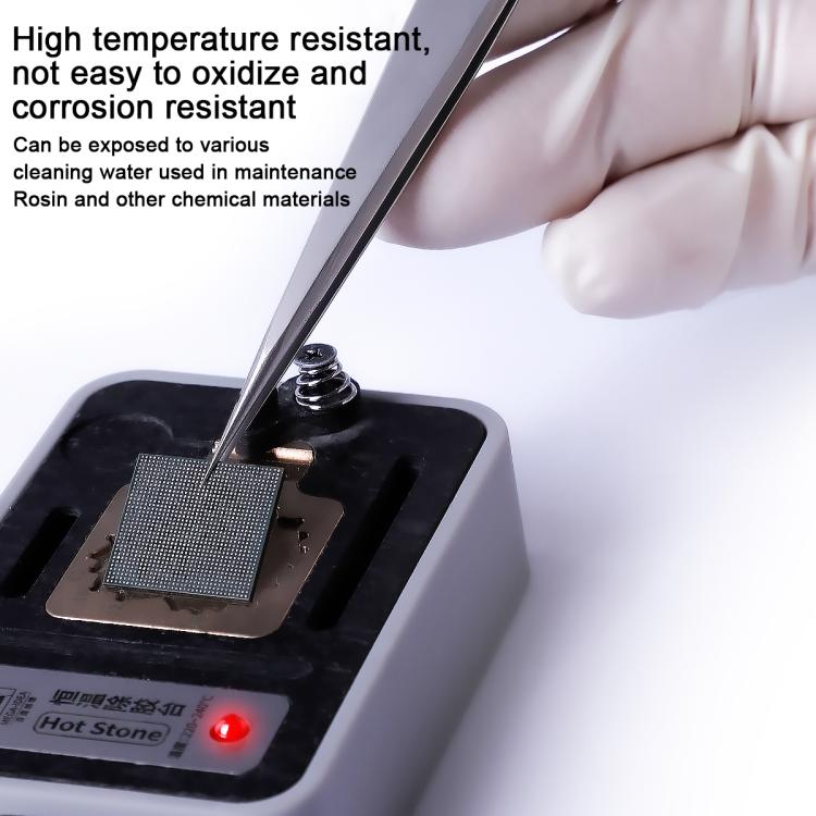 MEGA-IEDA High Hard Non-magnetic Stainless Steel Repair Tweezers, Long Tip, Short Tip, Curved Tip