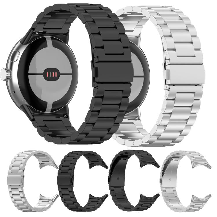 Tri-beads Flat Buckle Titanium Alloy Watch Band, For Google Pixel Watch 5 / 4 / 3 / 2 / 1 41mm, For Google Pixel Watch 5 / 4 / 3 45mm