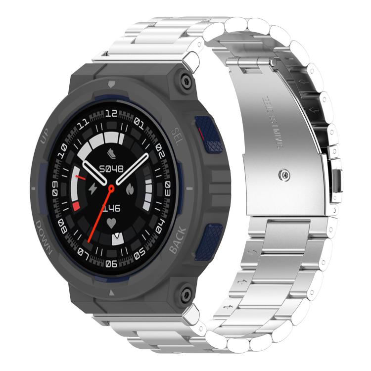 Tri-beads Flat Buckle Titanium Alloy Watch Band, For Huami Amazfit T-REX 3 A2322, For Huami Amazfit Active Edge A2212 / A2213, For Huami Amazfit T-Rex 2, For Huami Amazfit T-Rex Pro A1918