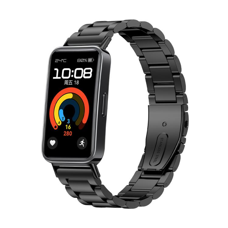 Tri-beads Flat Buckle Titanium Alloy Watch Band, For Huawei Watch Fit 5 / 5 Pro / 4 / 4 Pro, For Huawei Band 10 / 9 / 8, For Huawei Watch Fit 2