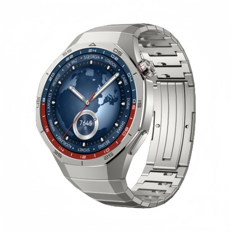 Arc One-beads Side-detachable Buckle Titanium Alloy Watch Band, For Huawei Watch GT 5 Pro 46mm