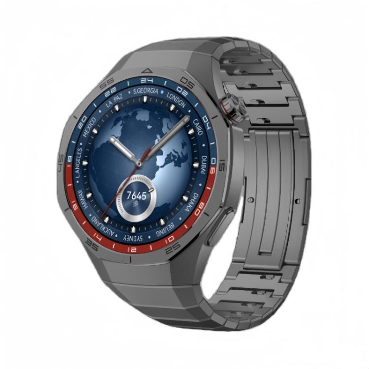 Arc One-beads Side-detachable Buckle Titanium Alloy Watch Band, For Huawei Watch GT 5 Pro 46mm