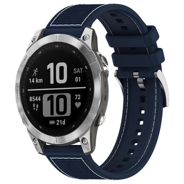 xDfind Hybrid Nylon Braid Silicone Watch Band, For Garmin Fenix 8/7X/6X/5X 26mm, For Garmin Fenix 8/7/6/5 22mm, For Garmin Forerunner 220/235/735/735XT 20mm, For Garmin Forerunner 35/30/35J 20mm