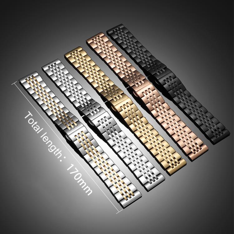 xDfind Seven-bead Solid Stainless Steel Watch Band, For Fitbit Charge 6 / 5 18mm, For Fitbit Versa 4 / 3 / Sense2 / 1 20mm, For Fitbit Charge 4 / 3 18mm