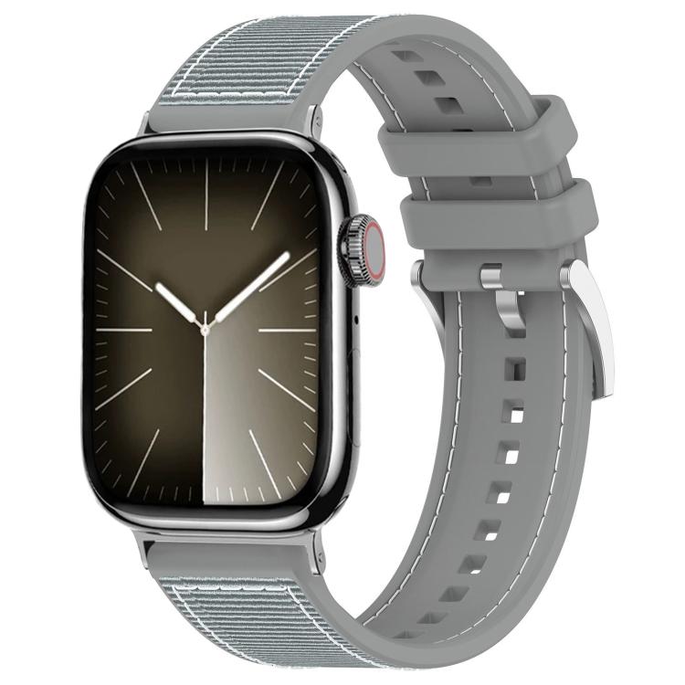 xDfind Hybrid Nylon Braid Silicone Watch Band, For Apple Watch 42 / 44 / 45 / 46 / 49mm 22mm, For Apple Watch 38 / 40 / 41 / S10 42mm 20mm