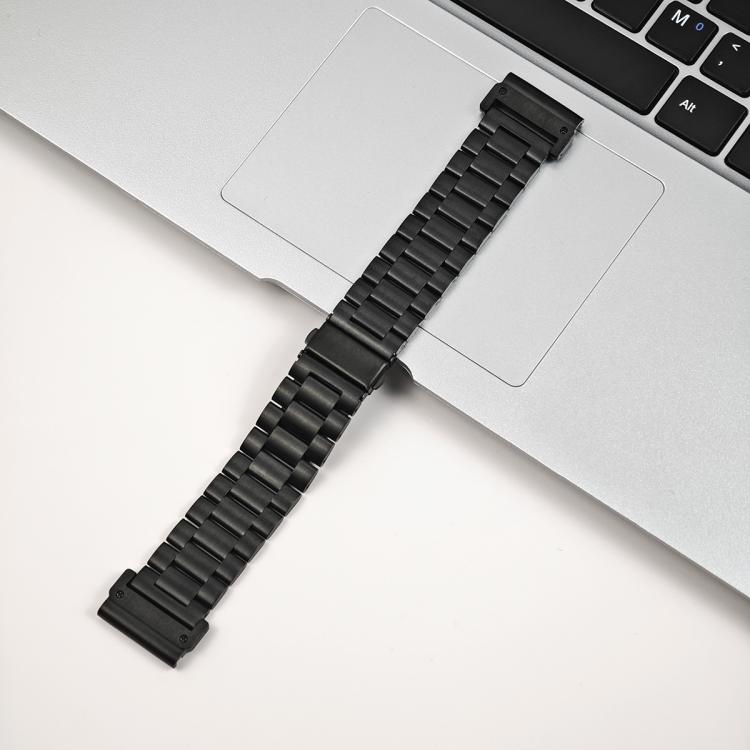Tri-beads Flat Buckle Titanium Alloy Watch Band, Tactix Connector, For Garmin 26mm, For Garmin 22mm, For Garmin 20mm