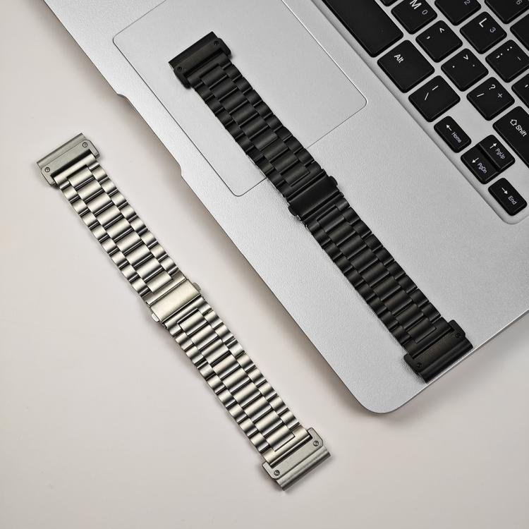 Tri-beads Flat Buckle Titanium Alloy Watch Band, Tactix Connector, For Garmin 26mm, For Garmin 22mm, For Garmin 20mm