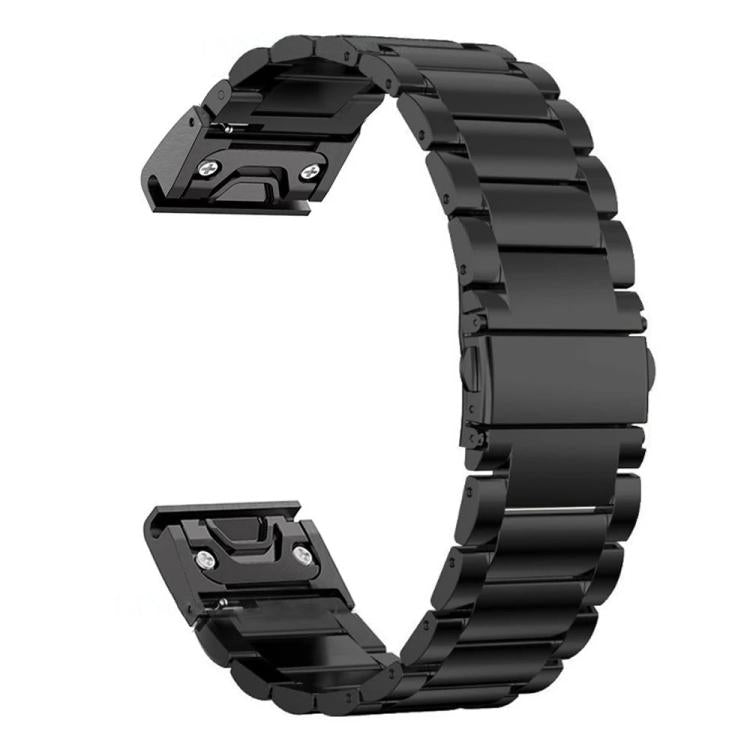 Tri-beads Flat Buckle Titanium Alloy Watch Band, For Garmin 26mm, For Garmin 22mm, For Garmin 20mm