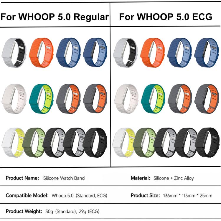 Silicone Sports Watch Band, For WHOOP 5.0 Electrocardiogram, For WHOOP 5.0 Regular