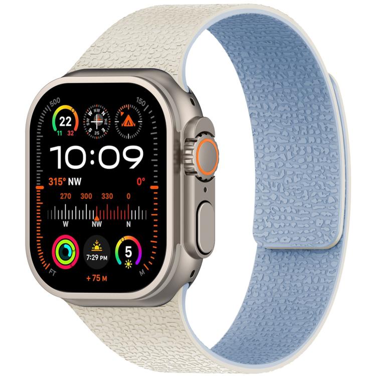 xDfind Litchi Texture Magnetic Silicone Watch Band, For Apple Watch 42 / 44 / 45 / 46 / 49mm, For Apple Watch 38 / 40 / 41 / S10 42mm