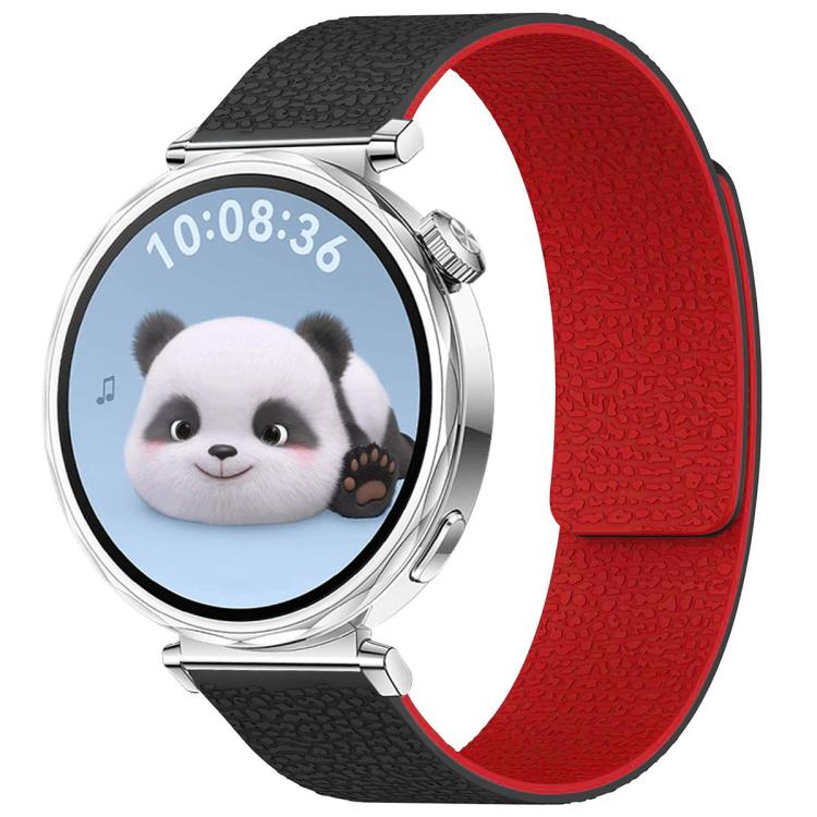 xDfind Flat Head Litchi Texture Magnetic Silicone Watch Band, 18mm, 20mm, 22mm, 14mm