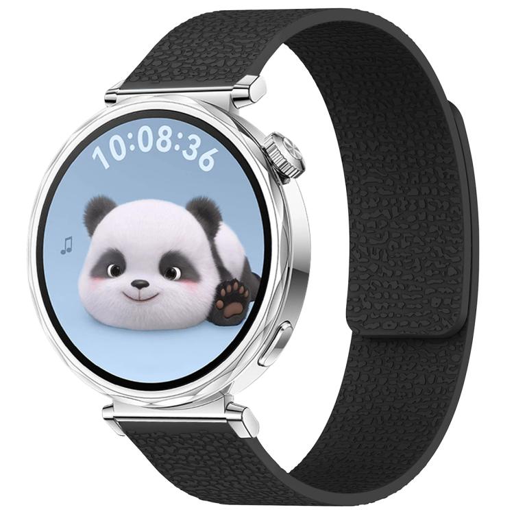 xDfind Flat Head Litchi Texture Magnetic Silicone Watch Band, 18mm, 20mm, 22mm, 14mm