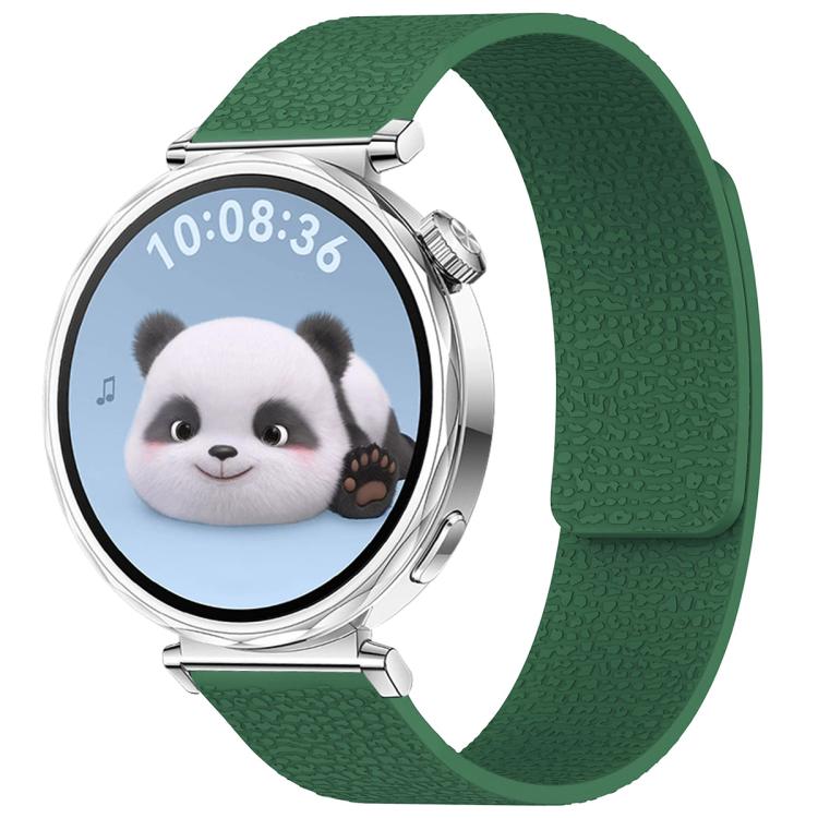 xDfind Flat Head Litchi Texture Magnetic Silicone Watch Band, 18mm, 20mm, 22mm, 14mm