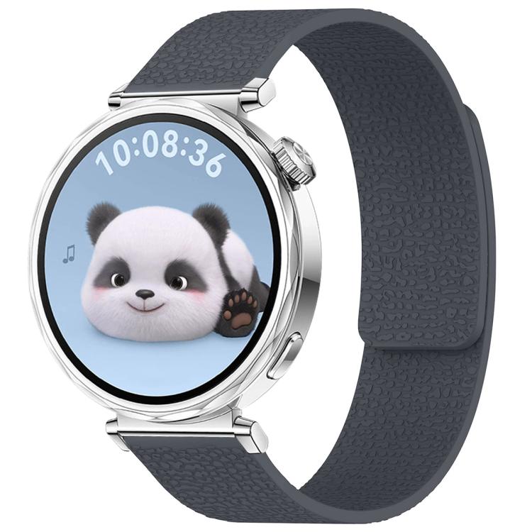 xDfind Flat Head Litchi Texture Magnetic Silicone Watch Band, 18mm, 20mm, 22mm, 14mm