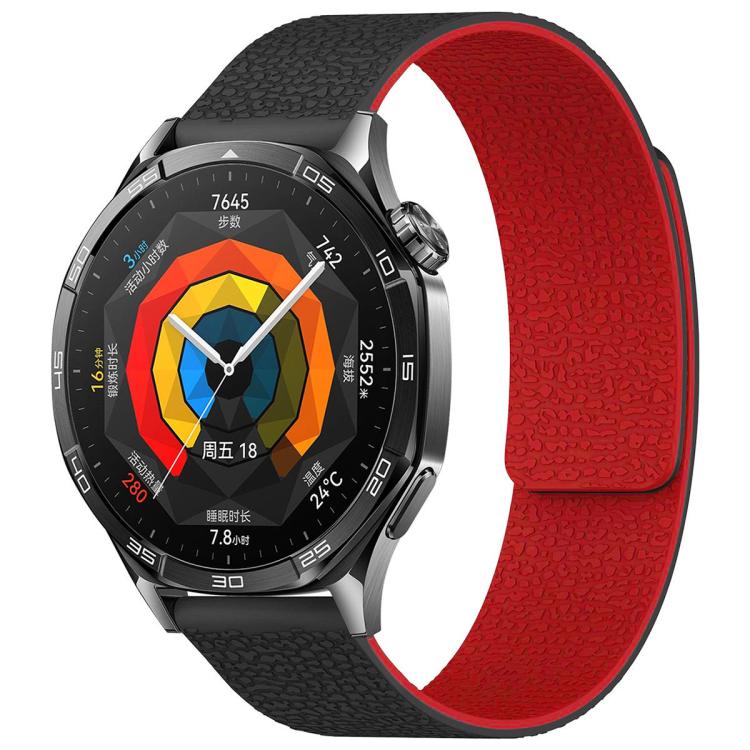 xDfind Flat Head Litchi Texture Magnetic Silicone Watch Band, 18mm, 20mm, 22mm, 14mm