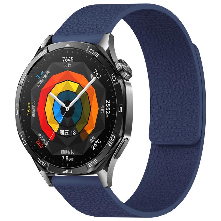 xDfind Flat Head Litchi Texture Magnetic Silicone Watch Band, 18mm, 20mm, 22mm, 14mm