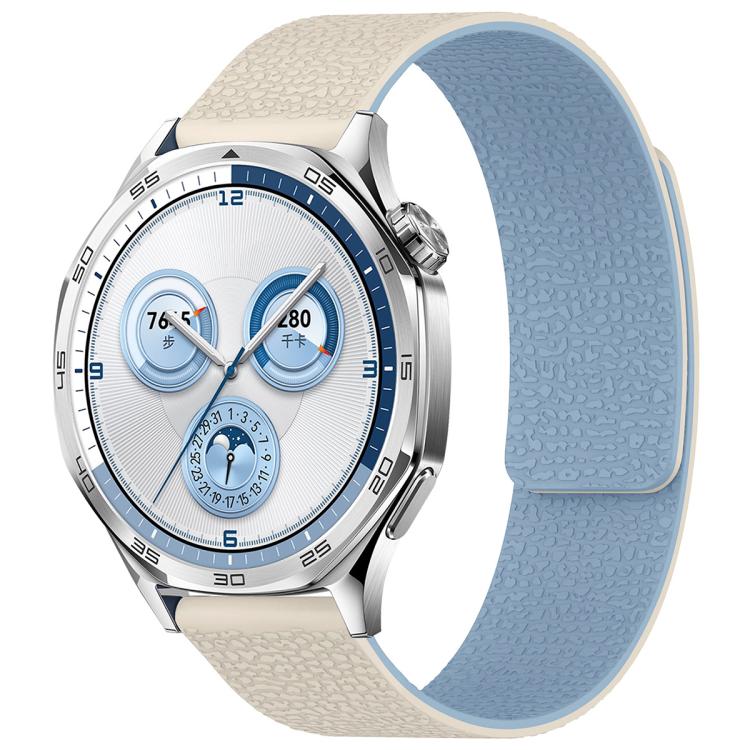 xDfind Flat Head Litchi Texture Magnetic Silicone Watch Band, 18mm, 20mm, 22mm, 14mm