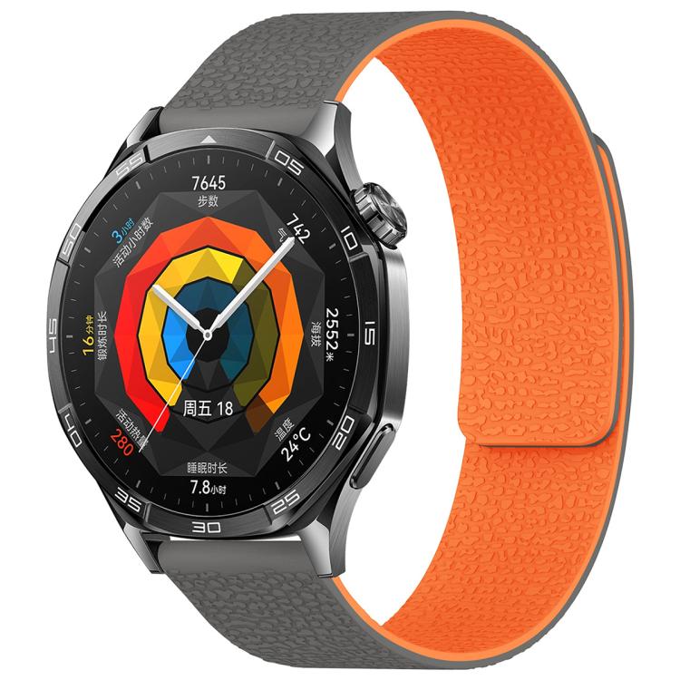 xDfind Flat Head Litchi Texture Magnetic Silicone Watch Band, 18mm, 20mm, 22mm, 14mm
