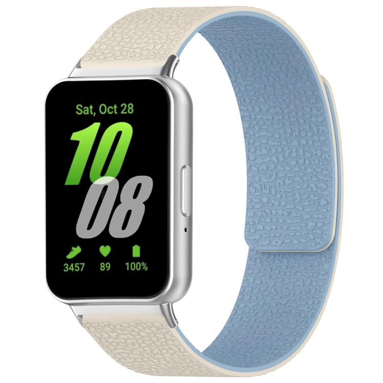 xDfind Litchi Texture Magnetic Silicone Watch Band, For Samsung Galaxy Watch Ultra/Ultra 2025, For Samsung Galaxy Watch8 / 8 Classic, For Samsung Galaxy Watch 7 / 6 / 5 / FE, For Samsung Galaxy Fit3 SM-R390