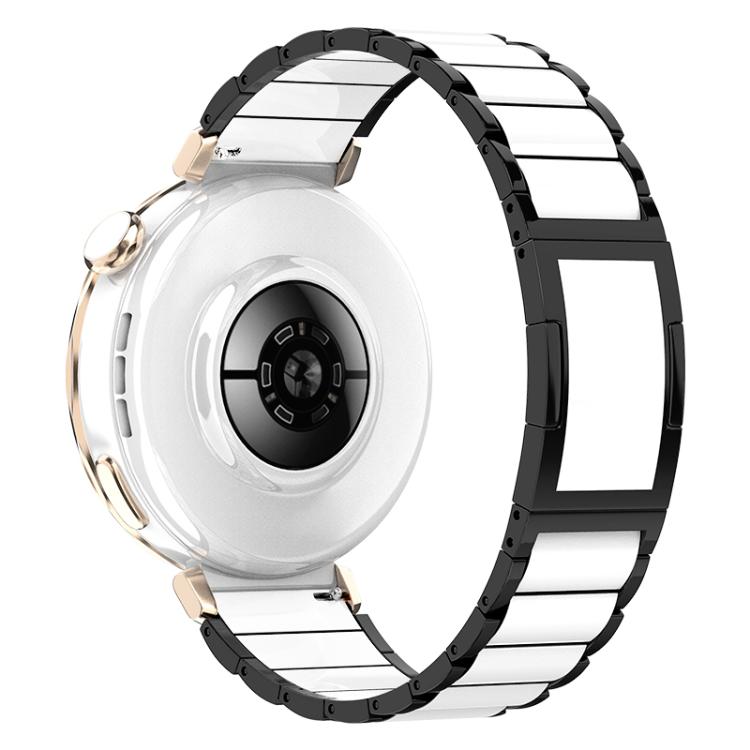 Ceramic Quick Release Folding Buckle Stainless Steel Watch Band, 18mm