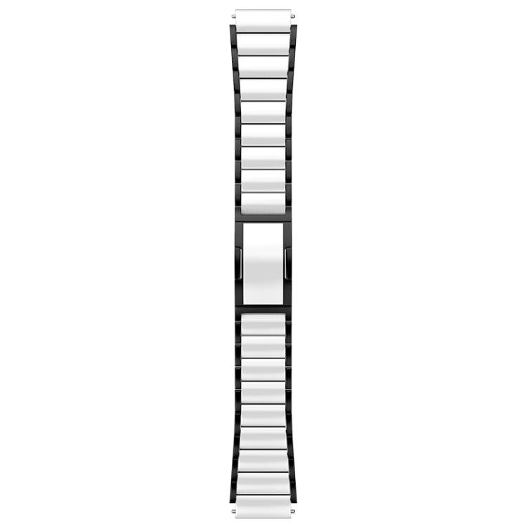 Ceramic Quick Release Folding Buckle Stainless Steel Watch Band, 18mm