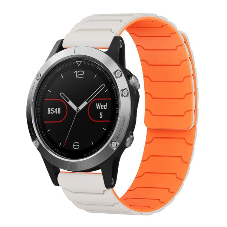 xDfind Magnetic Silicone Watch Band, For Garmin Fenix 8/7X/6X/5X 26mm, For Garmin Fenix 8/7/6/5 22mm, For Garmin Forerunner 35/30/35J 20mm