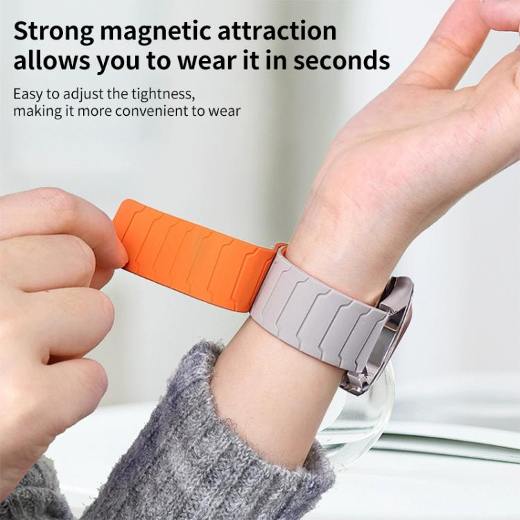 xDfind Magnetic Silicone Watch Band, For Garmin Fenix 8/7X/6X/5X 26mm, For Garmin Fenix 8/7/6/5 22mm, For Garmin Forerunner 35/30/35J 20mm
