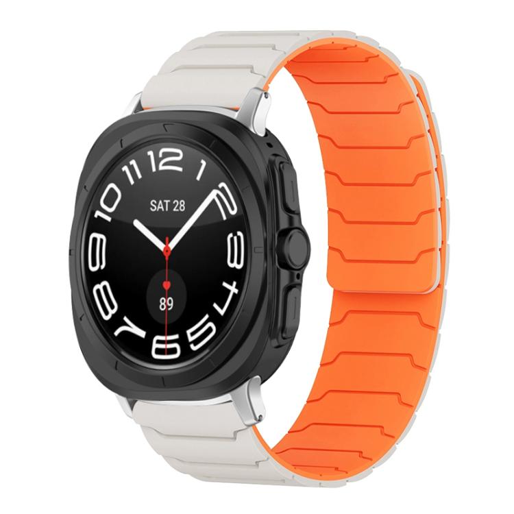 xDfind Magnetic Silicone Watch Band, For Samsung Galaxy Watch Ultra / Ultra 2025, For Samsung Galaxy Watch8 / 8 Classic, For Samsung Galaxy Watch 7 / 6 / 5 / FE