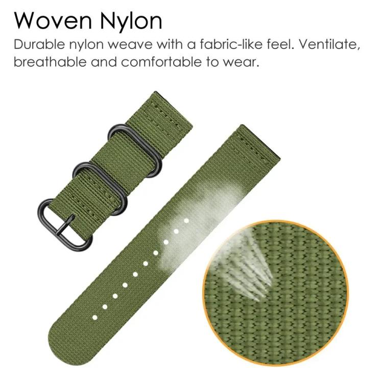 xDfind Ring Buckle Nylon Canvas Watch Band, For Amazfit T-Rex 3