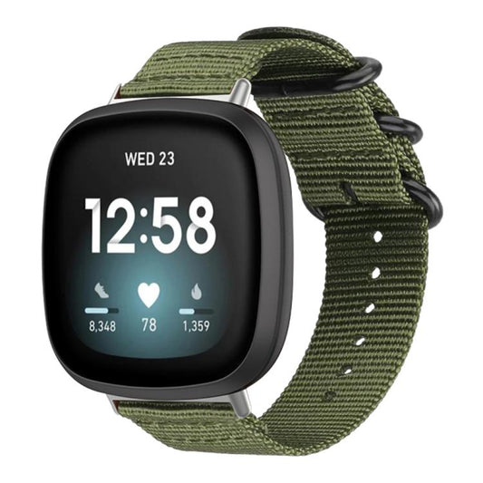xDfind Ring Buckle Nylon Canvas Watch Band, For Fitbit Versa 4 / 3 / Sense 2 / Sense, For Fitbit Versa 2 / Versa / Versa Lite