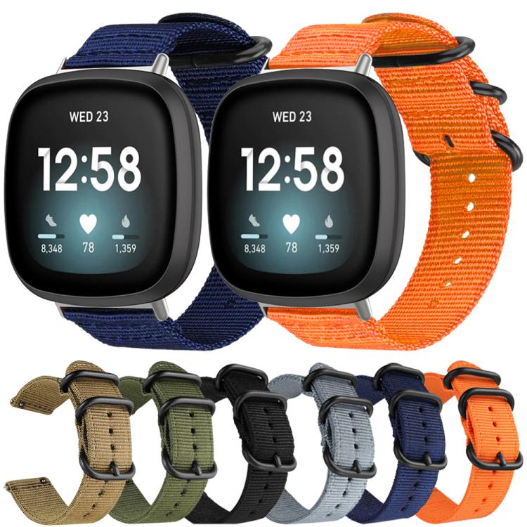 xDfind Ring Buckle Nylon Canvas Watch Band, For Fitbit Versa 4 / 3 / Sense 2 / Sense, For Fitbit Versa 2 / Versa / Versa Lite