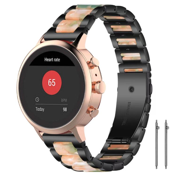 xDfind Three Beads Metal Resin Watch Band, 14mm, 20mm, 22mm, 18mm