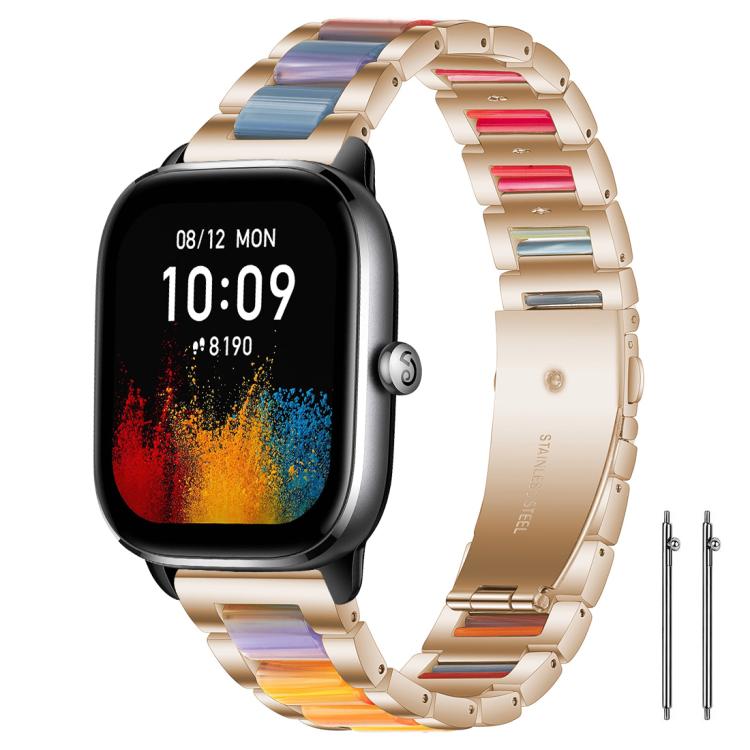xDfind Three Beads Metal Resin Watch Band, 14mm, 18mm, 20mm