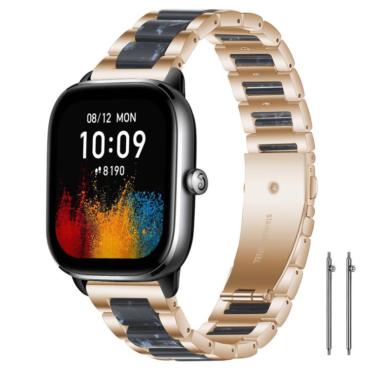 xDfind Three Beads Metal Resin Watch Band, 14mm, 18mm, 20mm