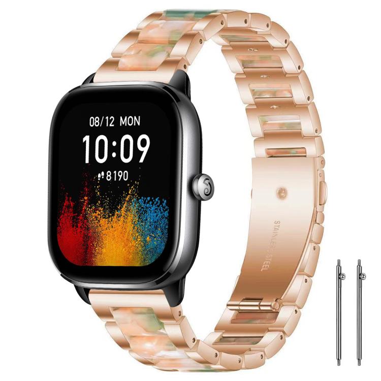 xDfind Three Beads Metal Resin Watch Band, 14mm, 18mm, 20mm