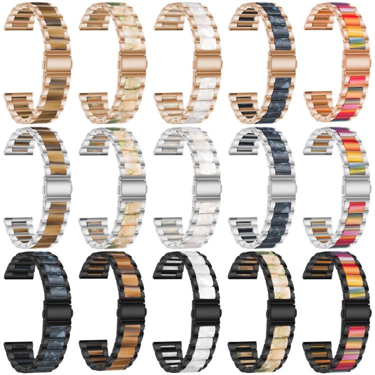 xDfind Three Beads Metal Resin Watch Band, 22mm