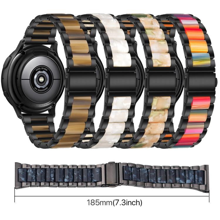 xDfind Three Beads Metal Resin Watch Band, 14mm, 18mm, 20mm