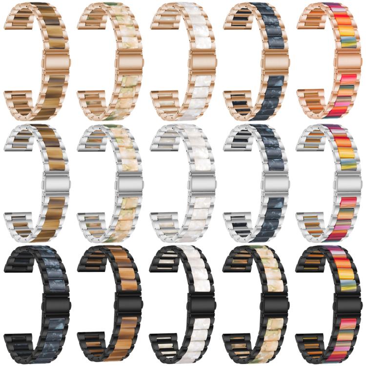 xDfind Three Beads Metal Resin Watch Band, For Fitbit Versa 4 / 3 / Sense 2 / Sense